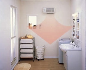 脱衣室での暖房使用イメージ
